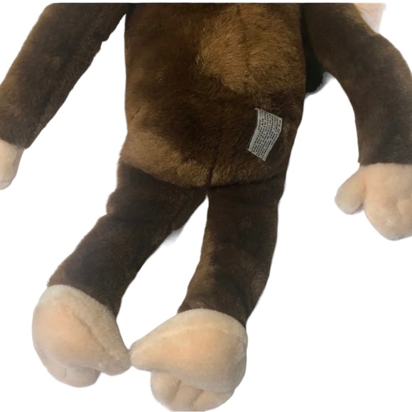 Vintage Curious George Soft Plush Monkey Large 24" Winter Hat & Scarf - Picture 11 of 16